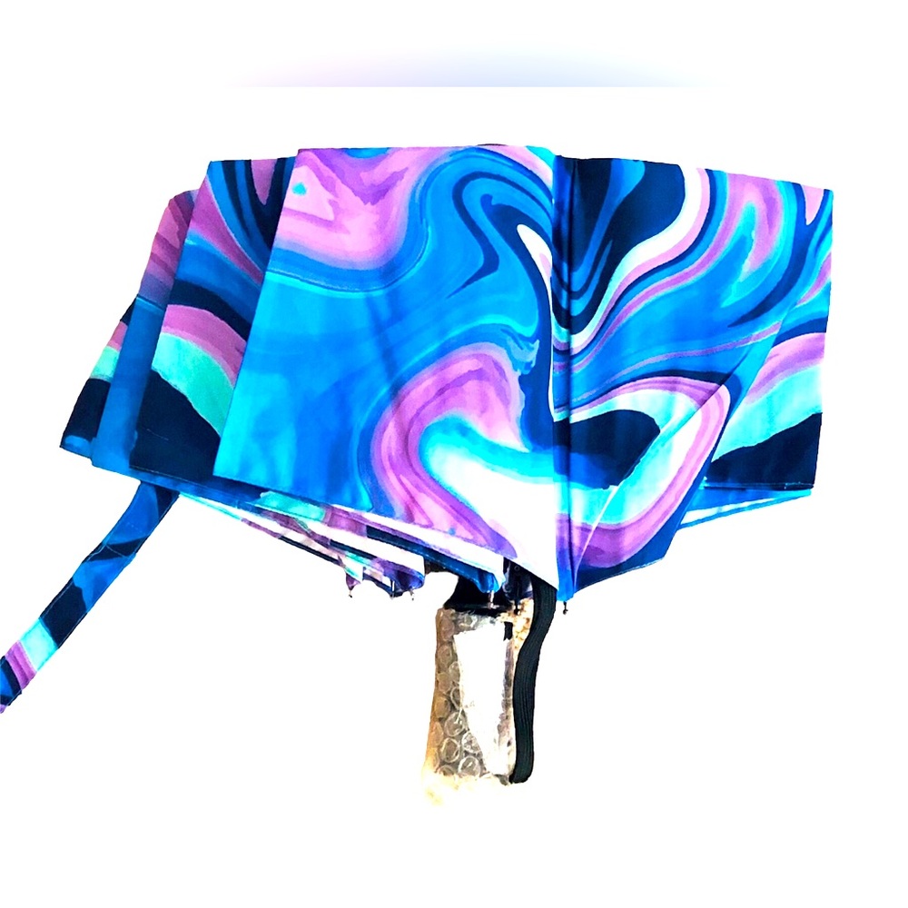 Sassy Jones blue kaleidoscope umbrella